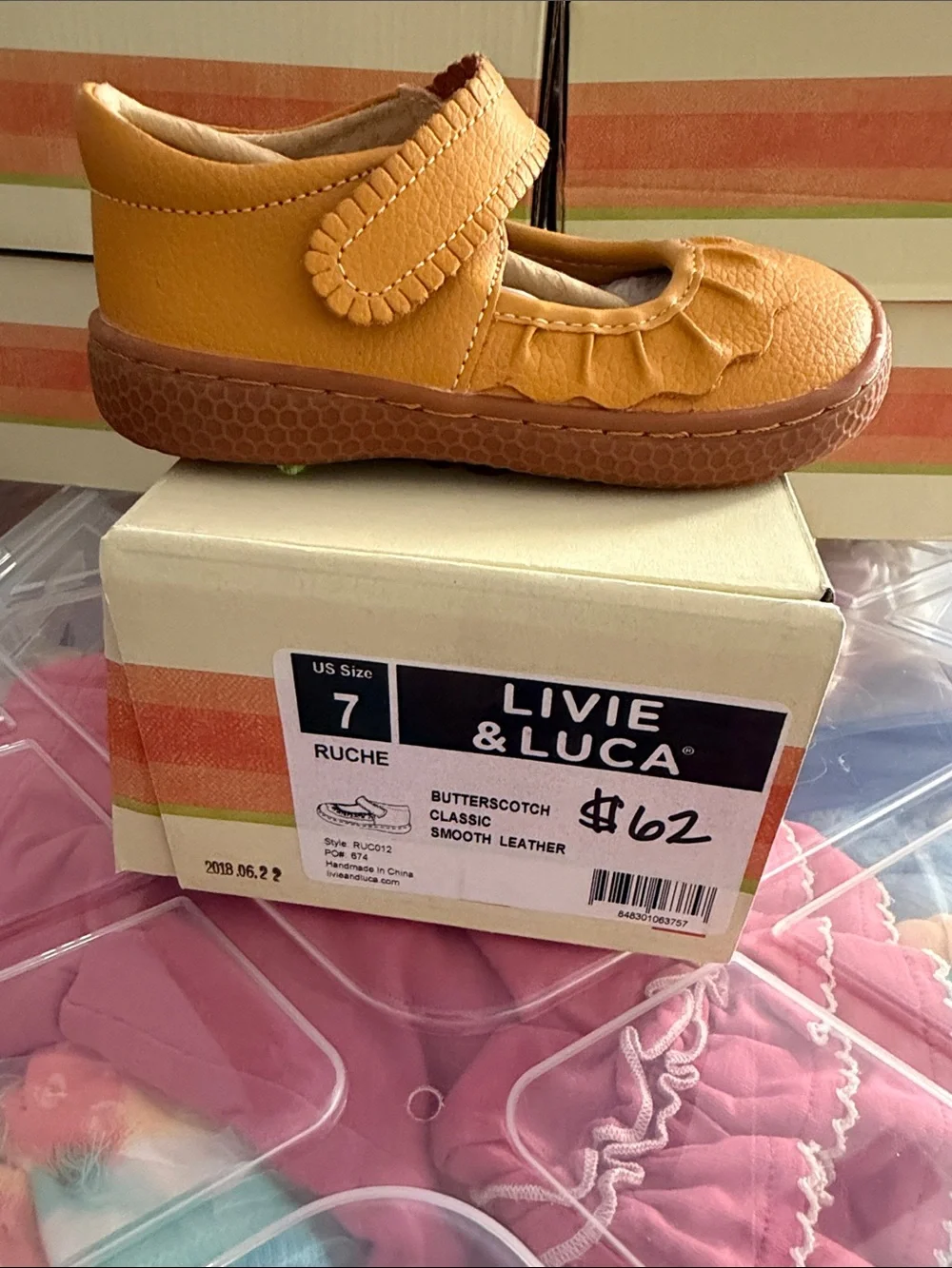Livie & Luca Butterscotch Ruffle Mary Jane Shoe